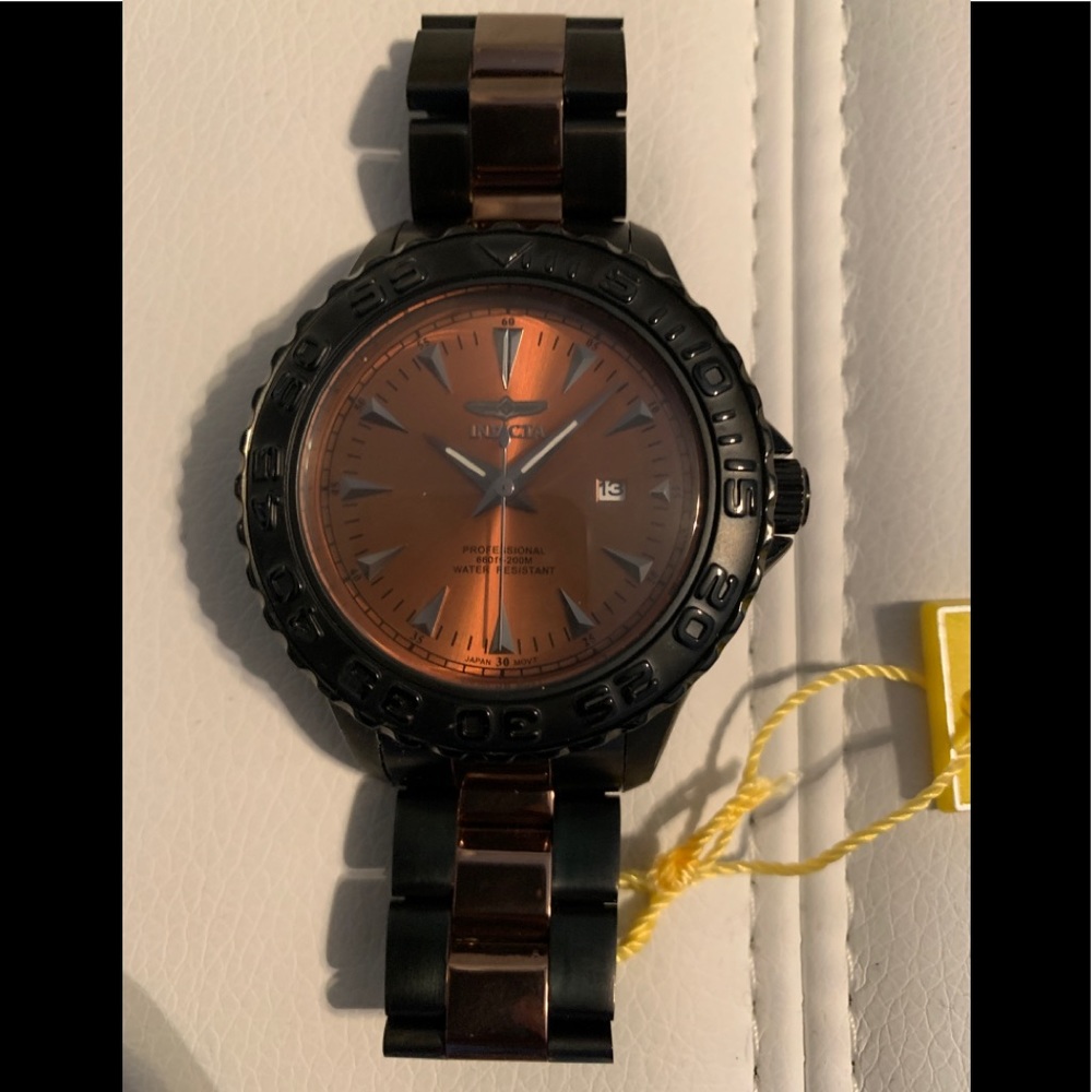 Invitor men’s watch new rose gold and black No original Box